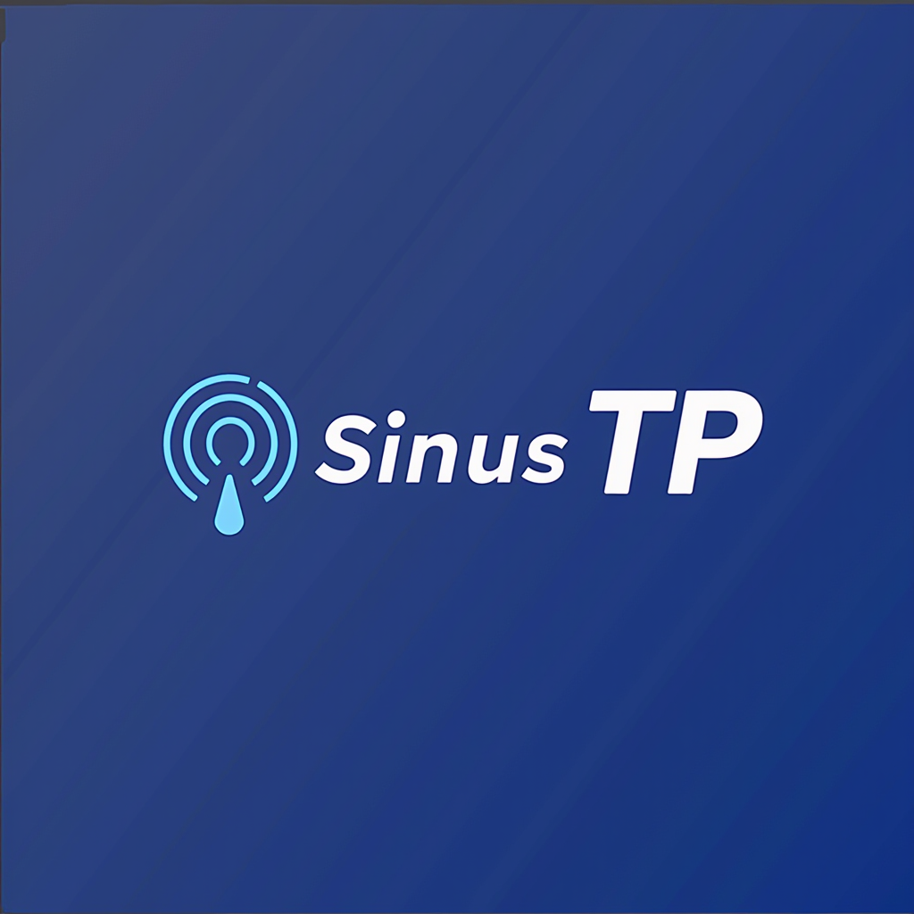 Sinus TP logo - mobile testing and quality assurance symbol with signal waves representing connectivity testing in Singapore