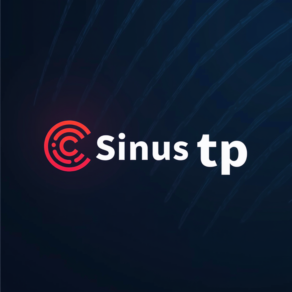 Sinus TP logo - mobile testing and quality assurance symbol with signal waves representing connectivity testing in Singapore