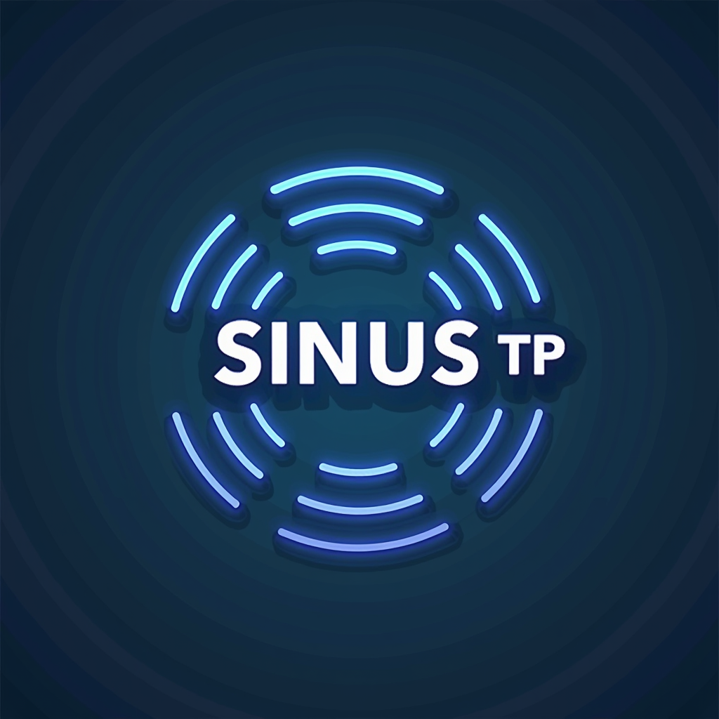 Sinus TP logo - mobile testing and quality assurance symbol with signal waves representing connectivity testing in Singapore