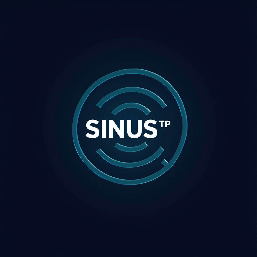 Sinus TP logo - mobile testing and quality assurance symbol with signal waves representing connectivity testing in Singapore